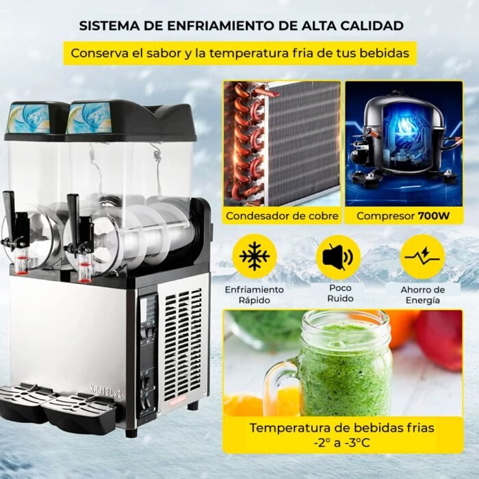 compreson de máquina granizadora de 700w para negocios, hoteles, restaurantes y cafeterías